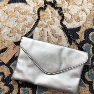 J.Crew envelope leather clutch